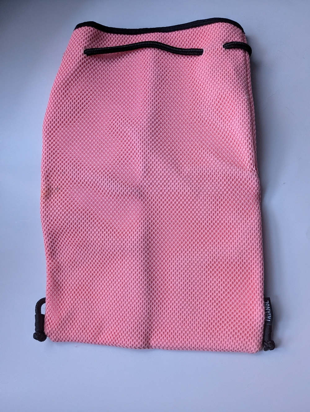 Triangl Bright Pink & Black Mesh & Neoprene Bikini Wet Bag drawstring backpack